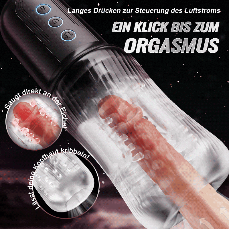 Sperma Jäger- 4 in 1 Deep Throat Trainer Master Auto & Manual Sucking Electric Masturbator
