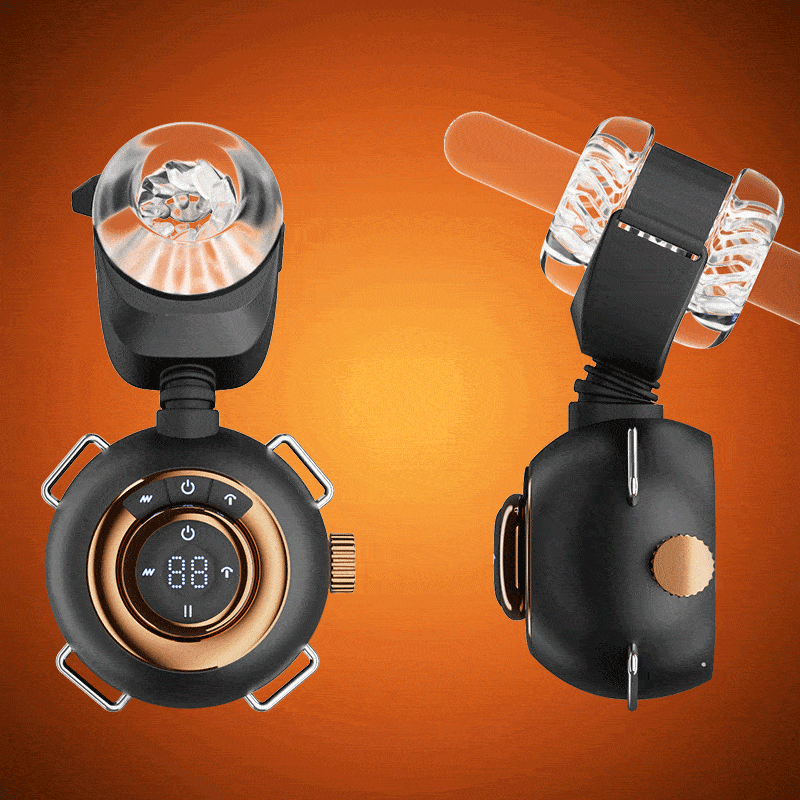 AssistPro 2.0 - 9 Vibrationen & Schwingen & Stoßen Hands-Free Hüftgurt-Strap-On Masturbator für Männ