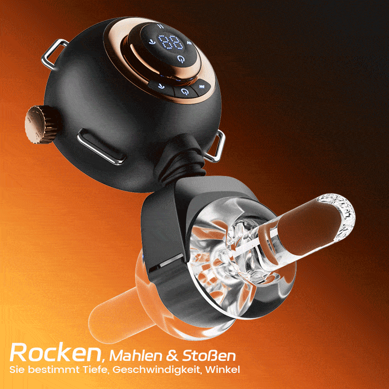 AssistPro 2.0 - 9 Vibrationen & Schwingen & Stoßen Hands-Free Hüftgurt-Strap-On Masturbator für Männ