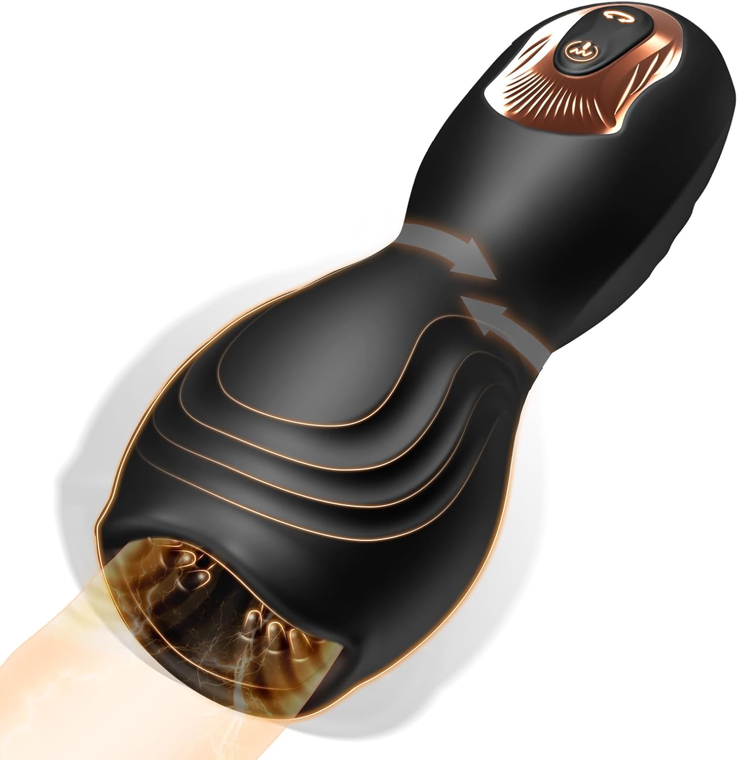 Penis Vibrator mit 10 360°-Rundum-Rotationen und 10 Vibrationen, Sex Spielzeug für die Männer Eichel Stimulation Masturbator Masturbieren für Männer Elektrisch