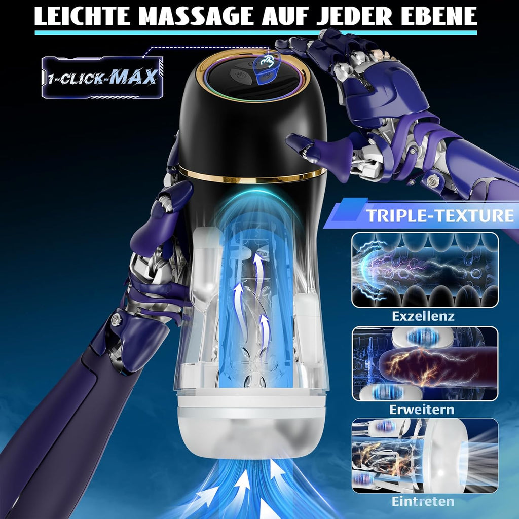 Masturbator Sex Spielzeug für die Männer mit 10 Saugmodi 10 Vibration Masturbieren für Männer, Tagnaff Upgrade Saug Penis Vibrator 3D Vibratorensets Sexspielzeug Solo Manuelle Cup-Masturbatoren
