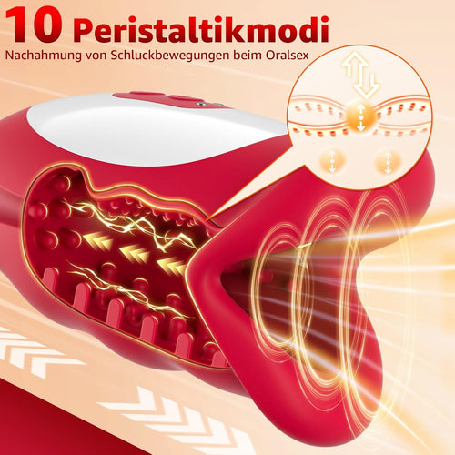 10 Peristaltikmodi und Vibrationsfunktion mit 3 Motoren, Sex Spielzeug für die Männer Vibratorensets,Masturbatoren 360° Penis Stimulator Sex Toys