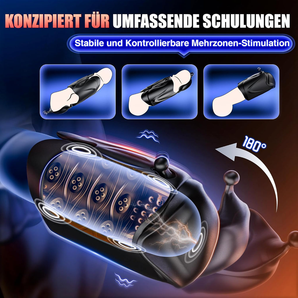 Tagnaff Masturbieren für Männer Handfrei Penis Vibrator Sex Spielzeug für die Männer Mehrere Tragevarianten Vibratorensets, AI Sync Sexspielzeug Solo Manuelle Cup-Masturbatoren