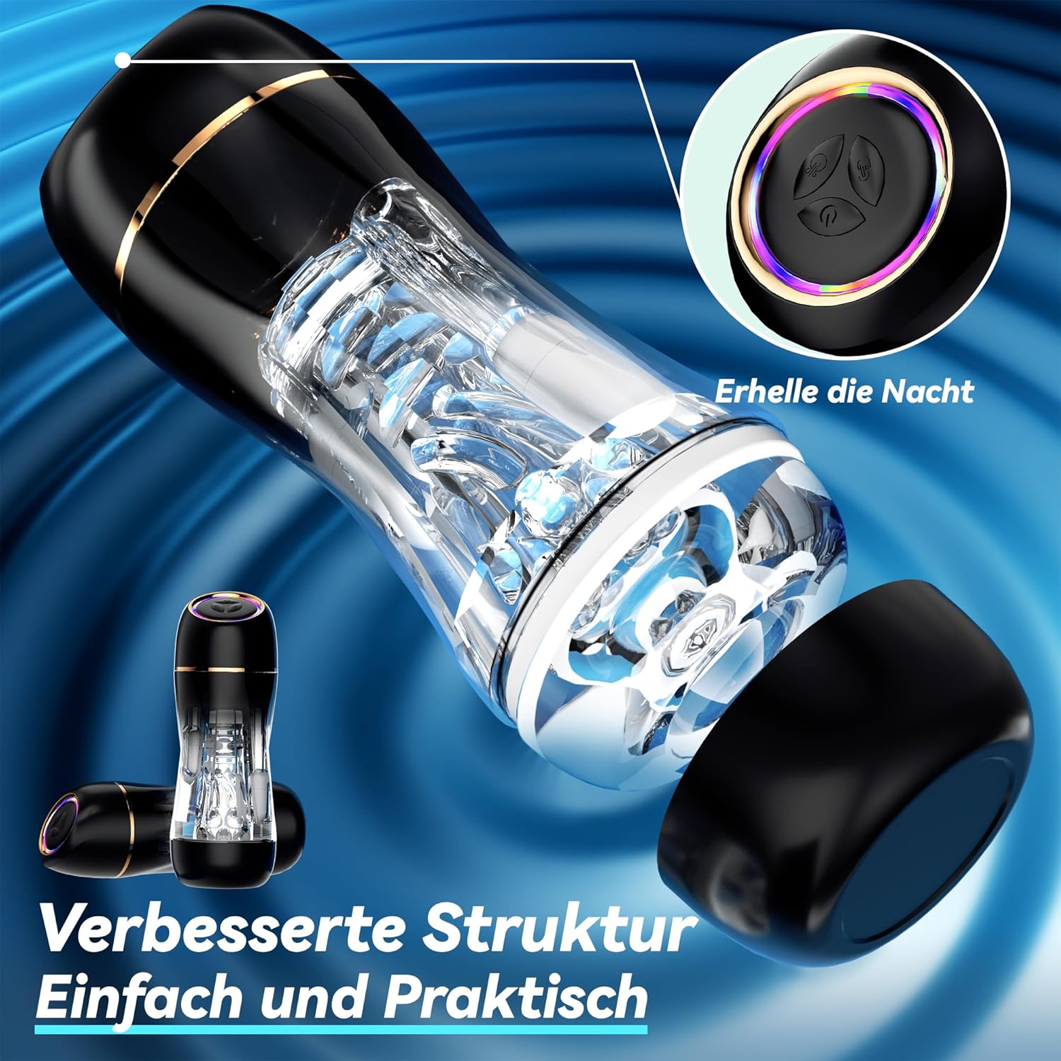 Masturbator Sex Spielzeug für die Männer mit 10 Saugmodi 10 Vibration Masturbieren für Männer, Tagnaff Upgrade Saug Penis Vibrator 3D Vibratorensets Sexspielzeug Solo Manuelle Cup-Masturbatoren